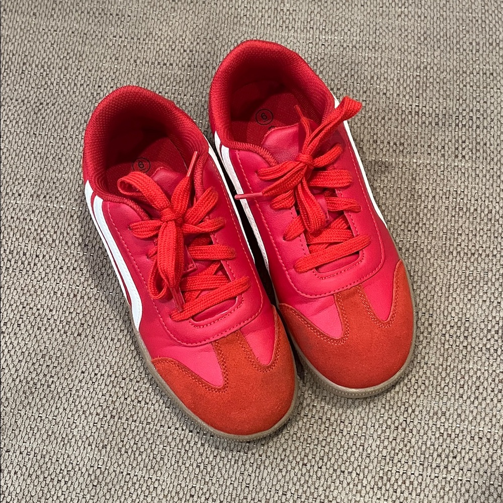 Cat & Jack Red and White Kids Sneakers